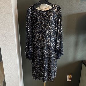 Sequin Black and Gold Dress